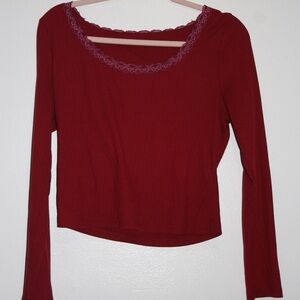 Elegant Red Women's Top